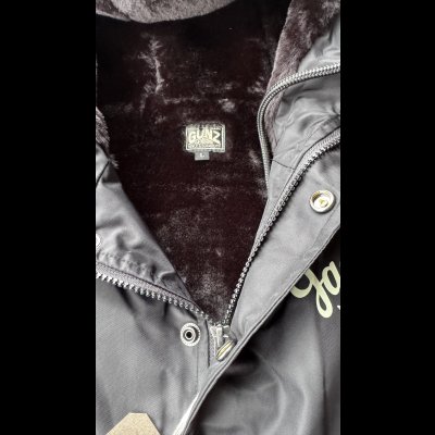 画像7: GUNZ ガンズ　ナイロンフードボアジャケット　BLACK