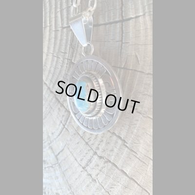 画像3: NAVAJO ナバホ族　LEONARD　NEZ　NevadaBiueTQ ペンダントトップ