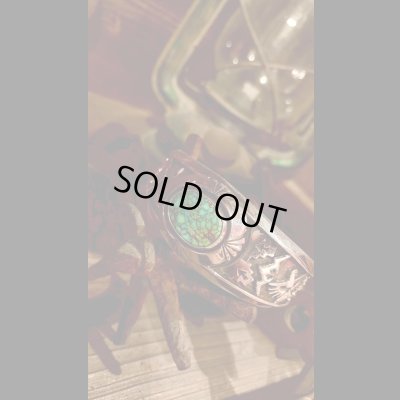 画像9: NAVAJO ナバホ族　Ｈｅｒｍａｎ・Vandever ハーマン・バンデバー　ターコイズバングル