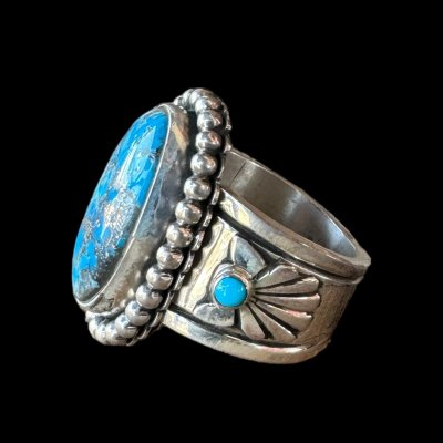 画像3: NAVAJO ナバホ族 Herman・Vandever ハーマン・バンデバーモレンシーターコイズ リング