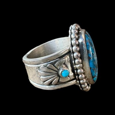 画像4: NAVAJO ナバホ族 Herman・Vandever ハーマン・バンデバーモレンシーターコイズ リング