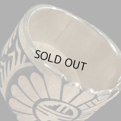 画像5: INDIANJEWELRY　HOPI　ホピ族　Berra Tawahongva　サンフェイスリング　　＃１９