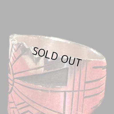 画像3: INDIANJEWELRY　HOPI　ホピ族　Berra Tawahongva　サンフェイスリング　　＃１９