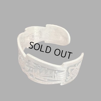 画像4: INDIANJEWELRY　HOPI　GARY &  ELSIE YOYOKIE  サンフェイスバングル