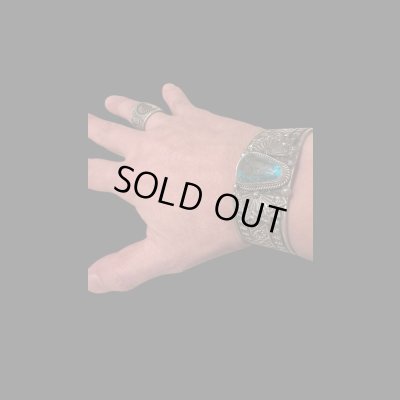 画像8: INDIANJEWELRY  Sunshin Reeves (サンシャイン.リーブス)インディアンジュエリー バングル ブレス モレンシーターコイズ