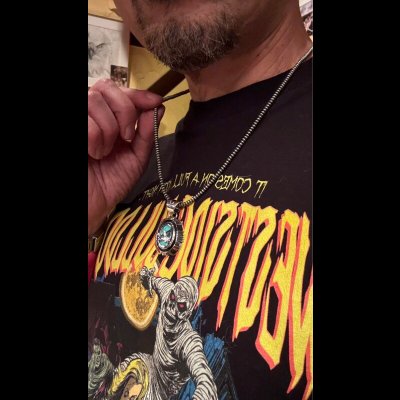 画像6: NAVAJO ナバホ族　Ｈｅｒｍａｎ・Vandever ハーマン・バンデバーシャドウボックス ターコイズ　トップ