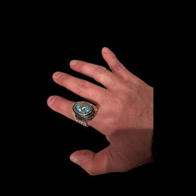 画像7: NAVAJO ナバホ族　Ｈｅｒｍａｎ・Vandever ハーマン・バンデバー ターコイズ　リング