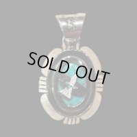 NAVAJO ナバホ族　Ｈｅｒｍａｎ・Vandever ハーマン・バンデバーシャドウボックス ターコイズ　トップ