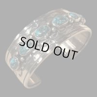 NAVAJO ナバホ族　HermanSmith　ハーマンスミス　Godber　ターコイズバングル