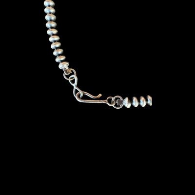 画像4: NAVAJO ナバホ族ナバホ　HAND MADE　シルバーナバホパールビーズネックレス