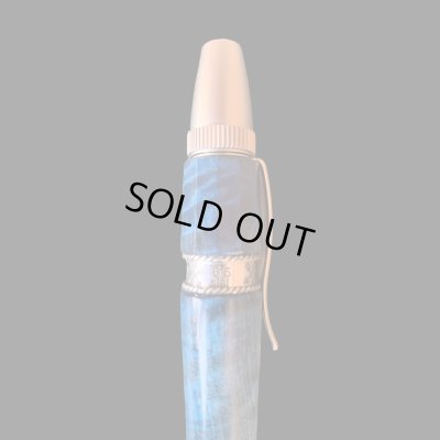 画像4: オリジナルボールペン　PHILLIPEN（フィリッペン）アクアシリーズ栃（トチ）ギラ杢　　ターコイズ