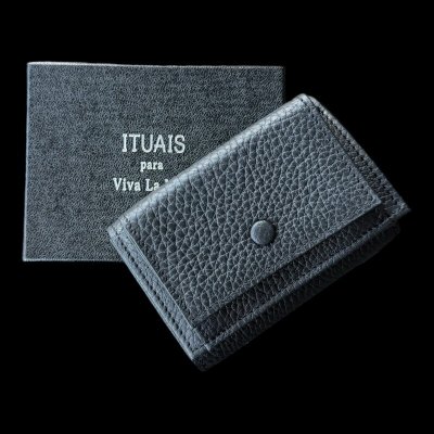 画像1: ITUAIS(イトゥアイス）　Compact Wallet　Taurillon Lagun (トリオンラグーン）財布　ブラック