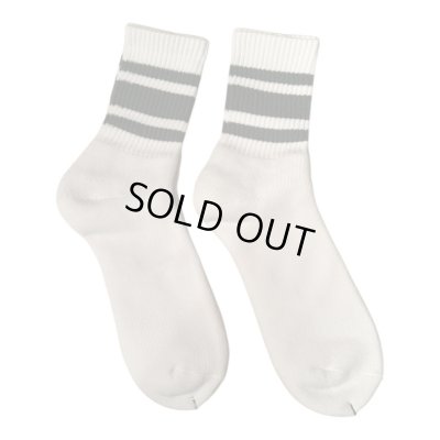 画像3:  TONNY Socks刺繍  靴下　ホワイト　　　グリーンライン　ブルーライン　チャコールグレーライン