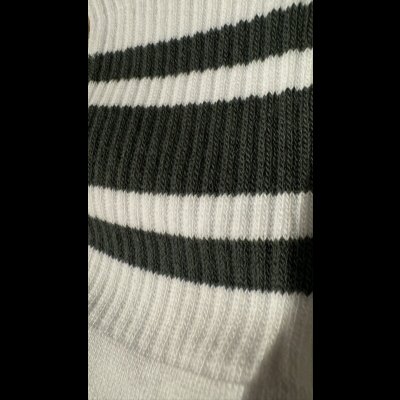 画像4:  TONNY Socks刺繍  靴下 ホワイト   グリーンライン ブルーライン チャコールグレーライン