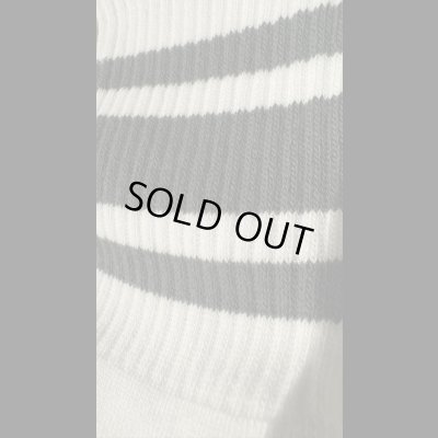 画像4:  TONNY Socks刺繍  靴下　ホワイト　　　グリーンライン　ブルーライン　チャコールグレーライン