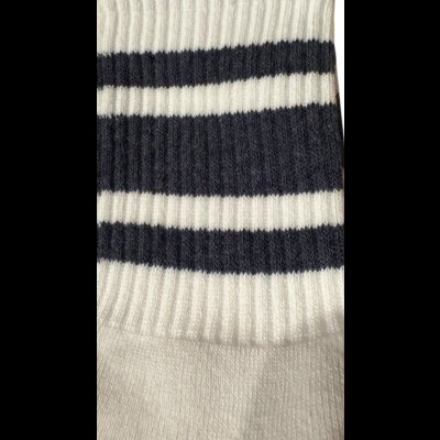 画像10:  TONNY Socks刺繍  靴下 ホワイト   グリーンライン ブルーライン チャコールグレーライン
