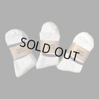  TONNY Socks刺繍  靴下　ホワイト　　　グリーンライン　ブルーライン　チャコールグレーライン