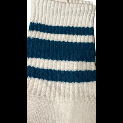 画像7:  TONNY Socks刺繍  靴下 ホワイト   グリーンライン ブルーライン チャコールグレーライン