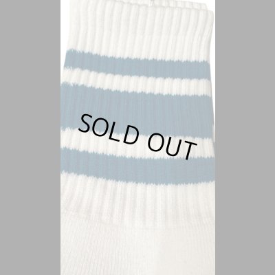 画像7:  TONNY Socks刺繍  靴下　ホワイト　　　グリーンライン　ブルーライン　チャコールグレーライン