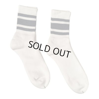 画像9:  TONNY Socks刺繍  靴下　ホワイト　　　グリーンライン　ブルーライン　チャコールグレーライン