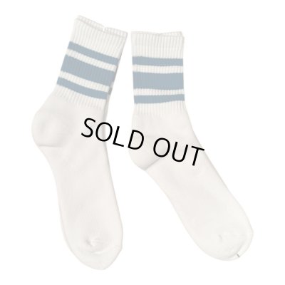 画像6:  TONNY Socks刺繍  靴下　ホワイト　　　グリーンライン　ブルーライン　チャコールグレーライン