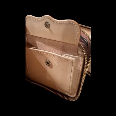 画像6: KC’sビルフォードラウンドジップヴィンテージハースハイド  BLACK  BROWN