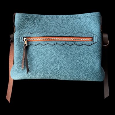 画像2: ITUAIS(イトゥアイス）Teleferico pouch  サコッシュ　　Taurillon Lagun (トリオンラグーン）