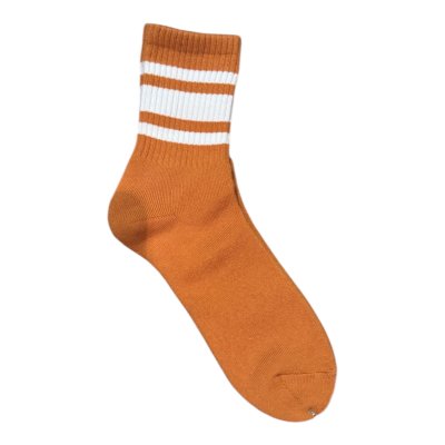 画像2:  TONNY Socks刺繍  靴下　オレンジ　ライトグレー
