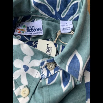 画像6: REYN SPOONER レインスプーナー　’９０年代〜タグ　アロハシャツ　ハワイアンシャツグリーン