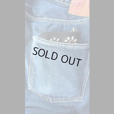 画像7: H.T.C.  Hollywood Trading Company  スタッズミドル財布　　BLACK