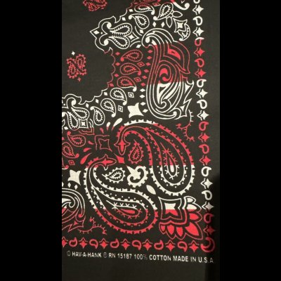画像3: BANDANNAS  バンダナ　MADE IN U.S.A.　　ブラックペイズリーフラッグ