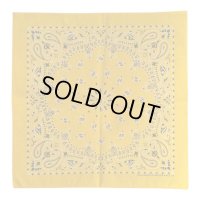 BANDANNAS  バンダナ　MADE IN U.S.A.　　イエロー　ホワイト