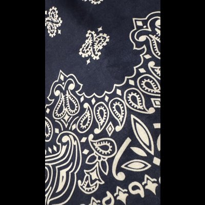 画像2: BANDANNAS GRANDE  BIGバンダナ　MADE IN U.S.A.　ペイズリーネイビー　