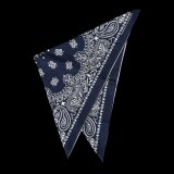 BANDANNAS GRANDE  BIGバンダナ　MADE IN U.S.A.　ペイズリーネイビー　
