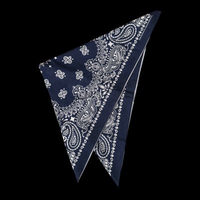 画像1: BANDANNAS GRANDE  BIGバンダナ　MADE IN U.S.A.　ペイズリーネイビー　