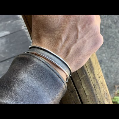 画像7: NAVAJO ナバホ族　Horseshoe Bend シルバーバングル　新作