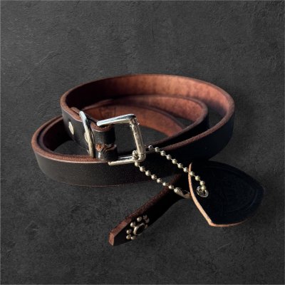 画像1: H.T.C.  Hollywood Trading Company  新作スタッズナローベルト　　BLACK