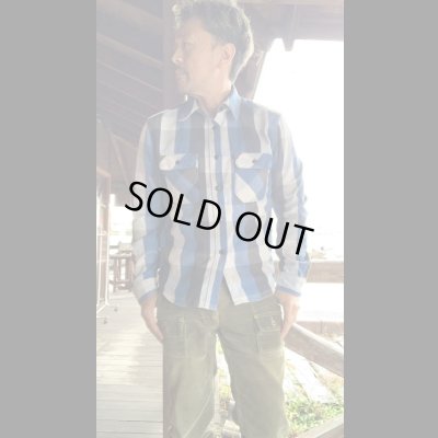 画像8: JELADOジェラード Unionworkers Shirts(ユニオンワーカーズシャツ) ショート丈 ブルーマロン