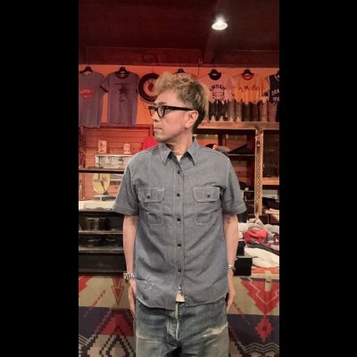 画像8: JELADOジェラード Unionworkers Shirts(ユニオンワーカーズシャツ) ショートスリーブ　INDIGO