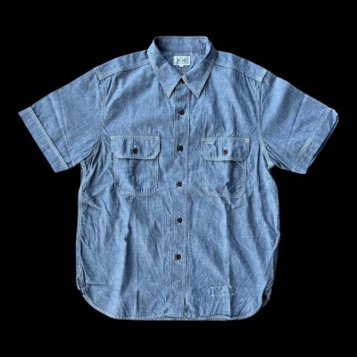 画像2: JELADOジェラード Unionworkers Shirts(ユニオンワーカーズシャツ) ショートスリーブ　INDIGO