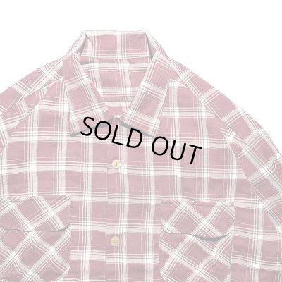 画像2: Sugar&Co  シュガーアンドコー　check board shirt チェックボードシャツ　バーガンディ