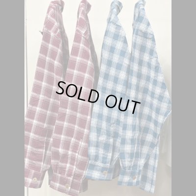 画像6: Sugar&Co  シュガーアンドコー check board shirt チェックボードシャツ バーガンディ