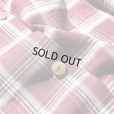 画像3: Sugar&Co  シュガーアンドコー check board shirt チェックボードシャツ バーガンディ