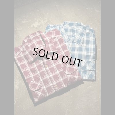 画像4: Sugar&Co  シュガーアンドコー check board shirt チェックボードシャツ バーガンディ
