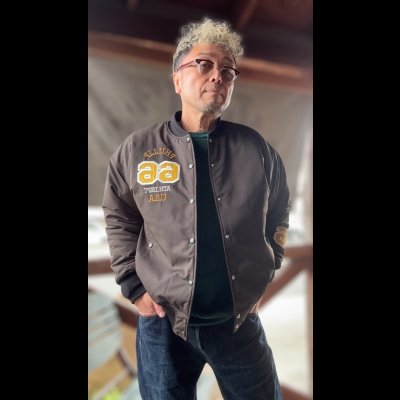 画像12: Sugar&Co   (シュガーアンドコー）Sugar varsity jacket  スタジアムジャケット 66スペシャル　　BROWN