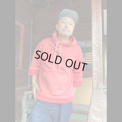 画像7: CAL O LINE CUT OFF SWEAT キャルオーライン　カットオフフードスウェット　レッド