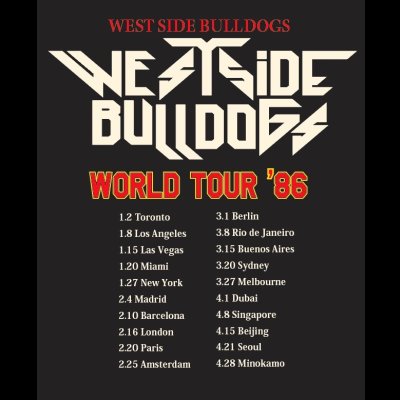 画像12: WEST SIDE BULLDOGS　ウエストサイドブルドッグス　TOUR TEE　　