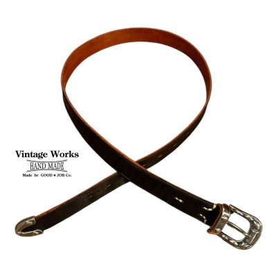 画像2: VintageWorks ヴィンテージワークス　ウエスタンベルト　茶芯　ＢＬＡＣＫ