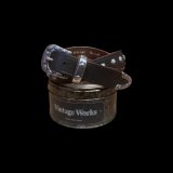 VintageWorks ヴィンテージワークス　ウエスタンベルト　茶芯　ＢＬＡＣＫ コンチョ
