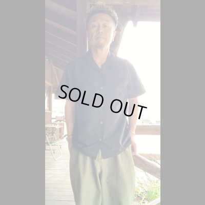 画像6: MOSSIR モシール  John ジョン サプレックスナイロン アロハシャツ BLACK ブラック